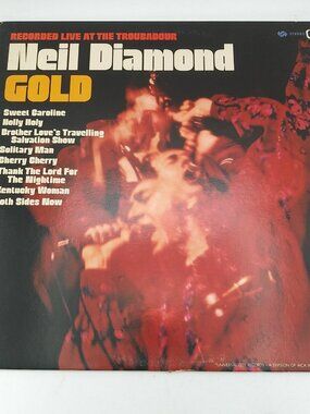 Neil Diamond Gold Greatest Hits Live Troubadour MCA 12" vinyl record album LP